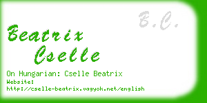 beatrix cselle business card